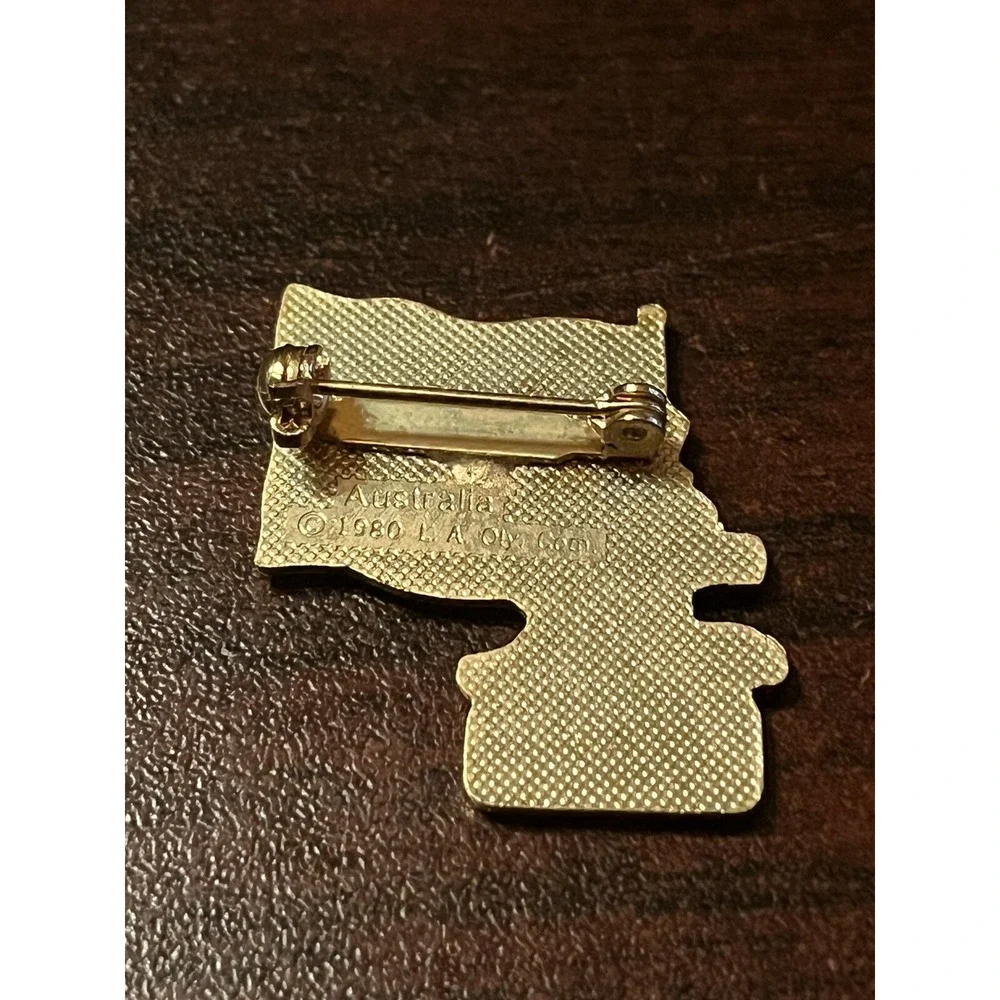 Vintage 1984 Los Angeles Olympics Coca Cola Sam Eagle Australia Flag Lapel Pin‎